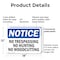 Signmission No Trespassing No Hunting No Woodcutting OSHA Notice Sign, Plastic, 18in W x 12in L, 2PK OS-2PACK-NS-P-1218-L-14930 - alternate 6